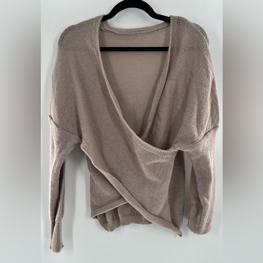 4 for $25 wrap blush lightweight sweater Lg